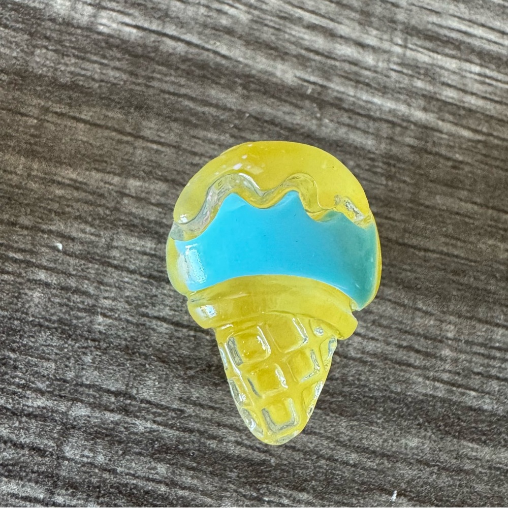 Yellow and Blue Ice Cream CROCS Jibbitz Shoe Charm 5/$20